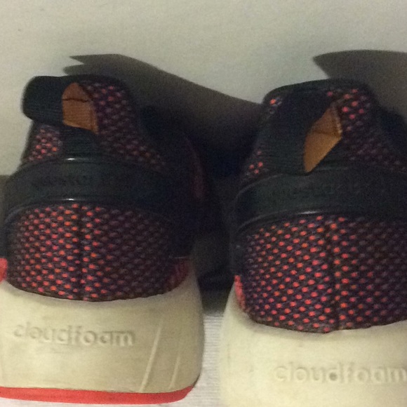 Adidas Cloudfoam black & red men sneakers size #7 - Picture 7 of 8